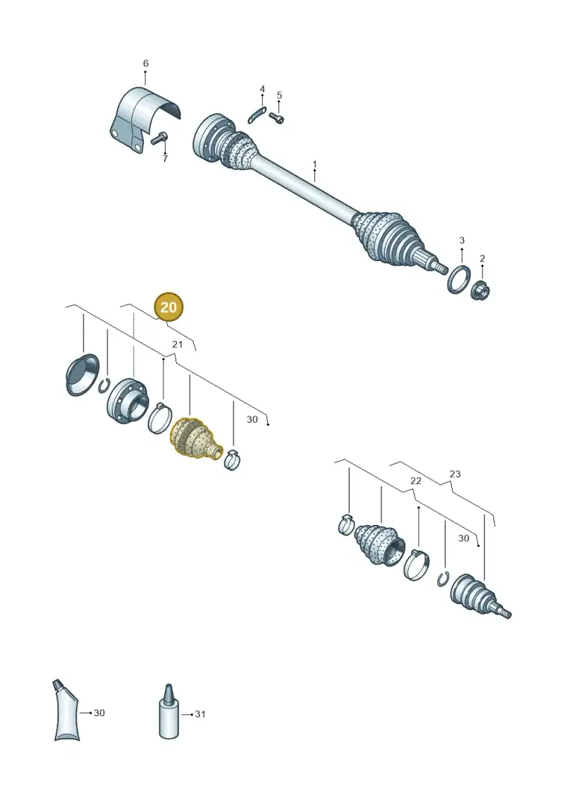 81A498103AX — Skoda Kamiq (2019-) diagram 837407440, position 20