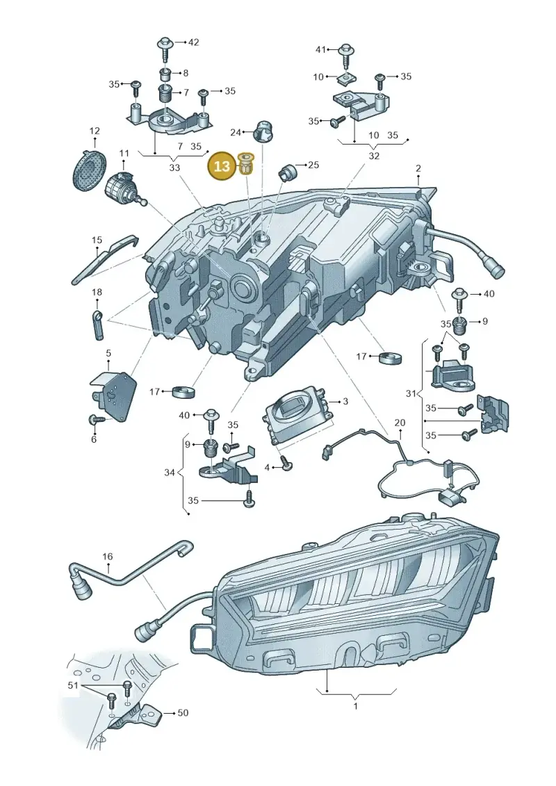 82A941741 — Skoda Superb Combi (2023-) diagram 3p0941000, position 13