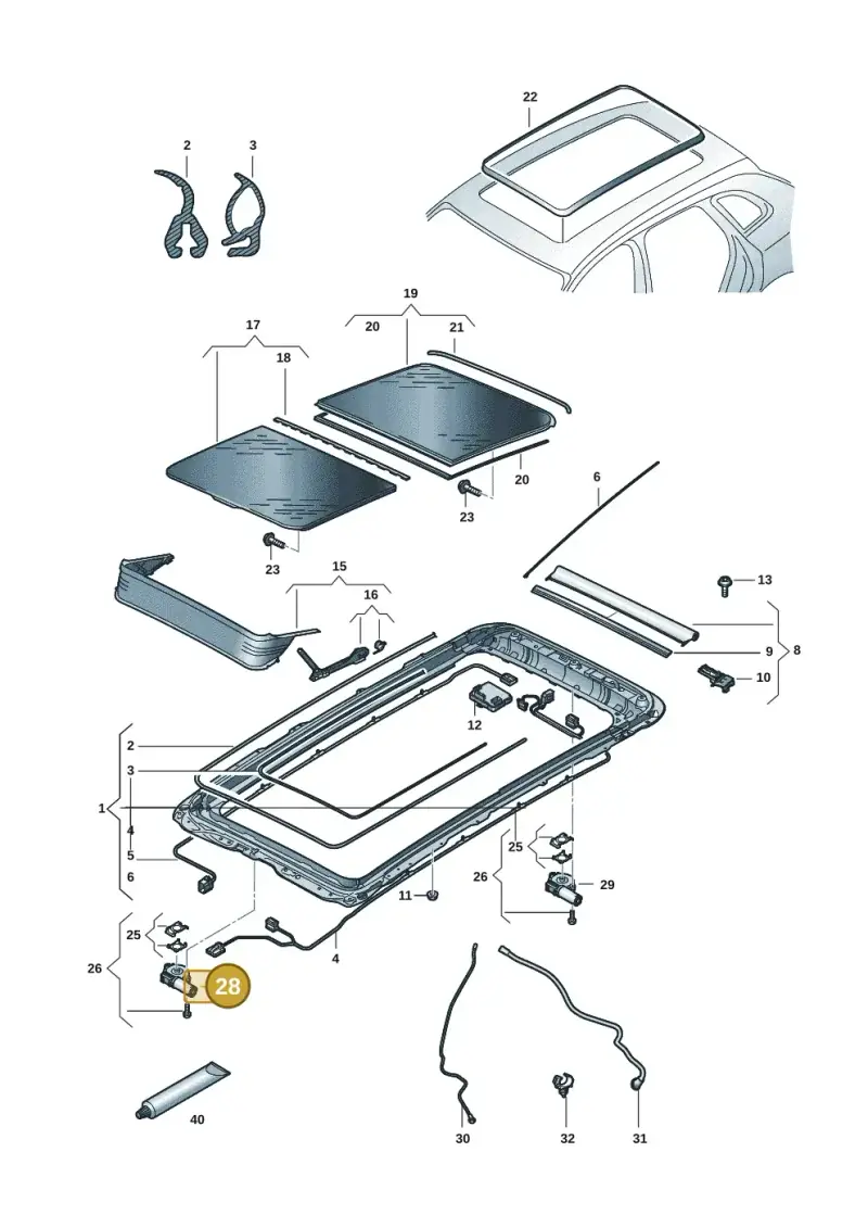 85H877795 — Skoda Superb Combi (2023-) diagram 3j0877000, position 28