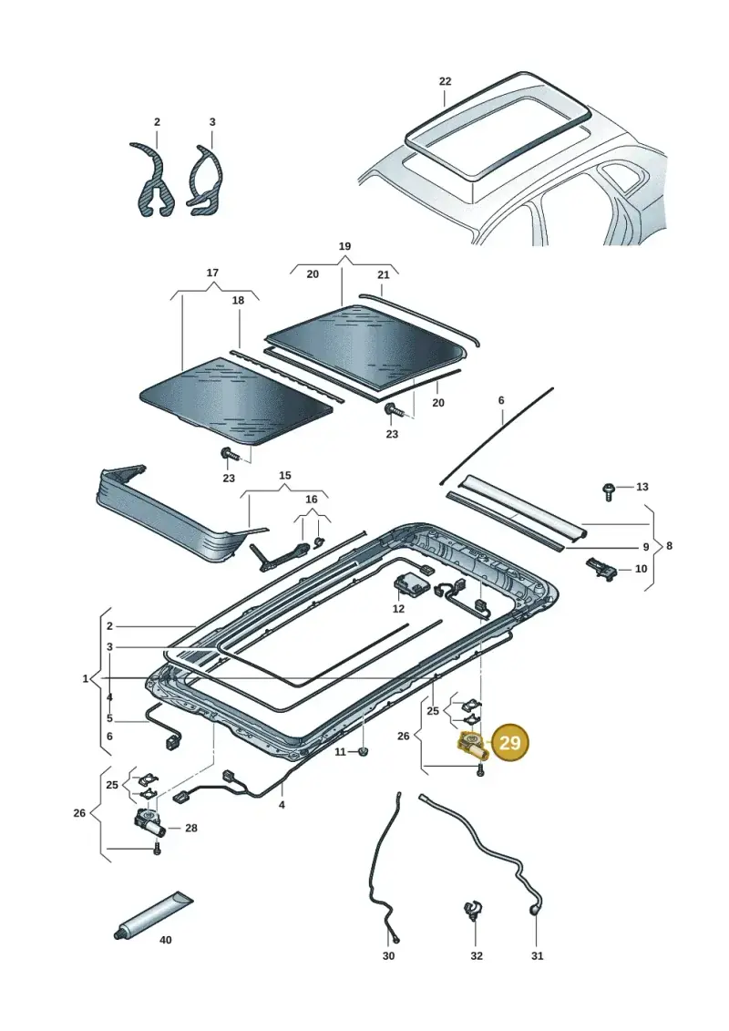 85H877795A — Skoda Superb Combi (2023-) diagram 3j0877000, position 29