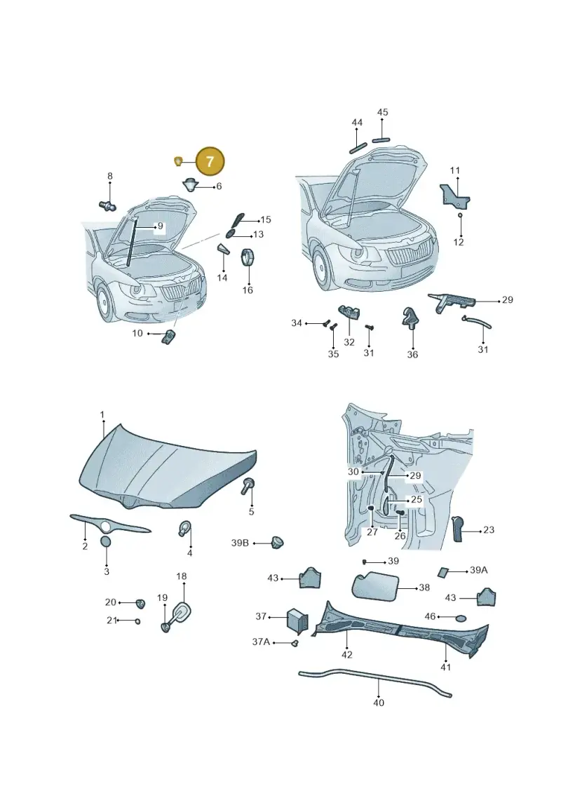 867827500 — Skoda Superb Ambition (2009-2015) diagram 671823100, position 7