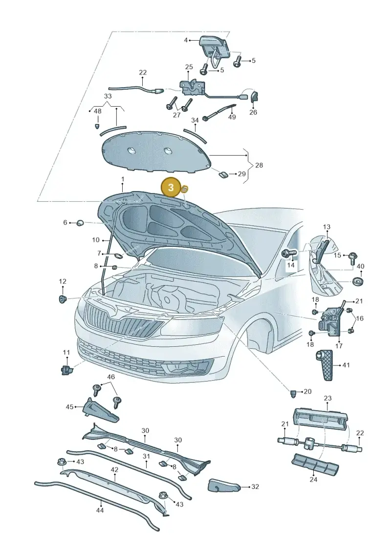 867827500 — Skoda Octavia (2017-2020) diagram 805823010, position 3