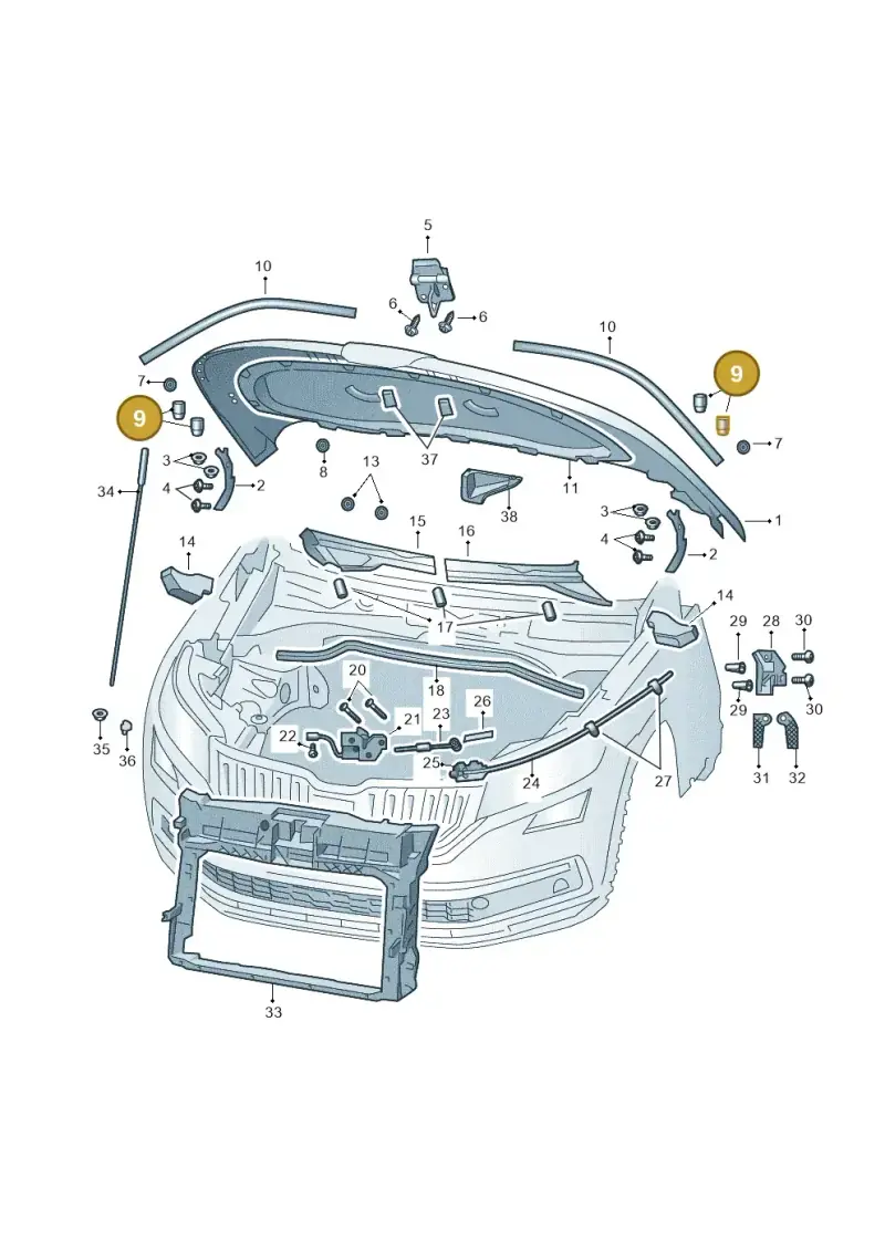867827500 — Skoda Karoq (2017-2022) diagram 834823000, position 9
