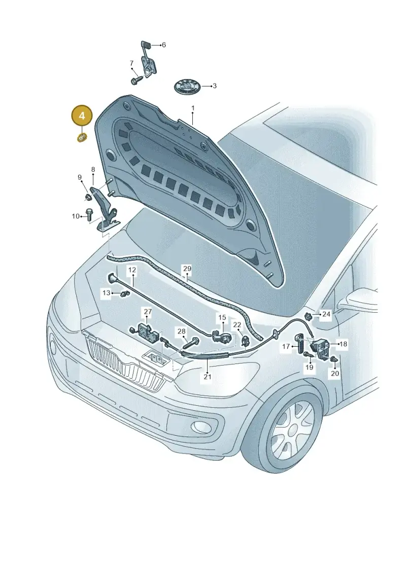 867827500 — Skoda Citigo (2019-2021) diagram 727823000, position 4