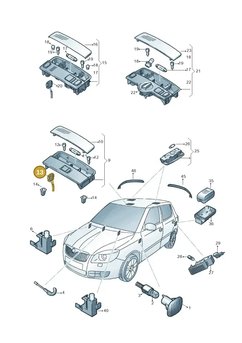 893971633 — Skoda Fabia (2014-2022) diagram 797947000, position 13