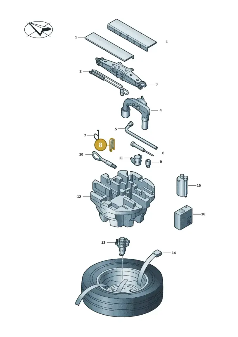 8D0012244A — Skoda Fabia (2021-) diagram 6vn012000, position 8