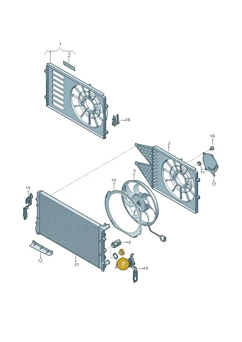 8D0121100 — Skoda Fabia (2014-2022) diagram 672121950, position 7