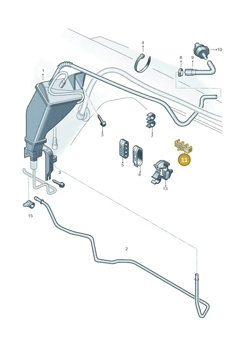 8D0201367A — Skoda SUPERB                 02> (2001-) diagram 195201950, position 11