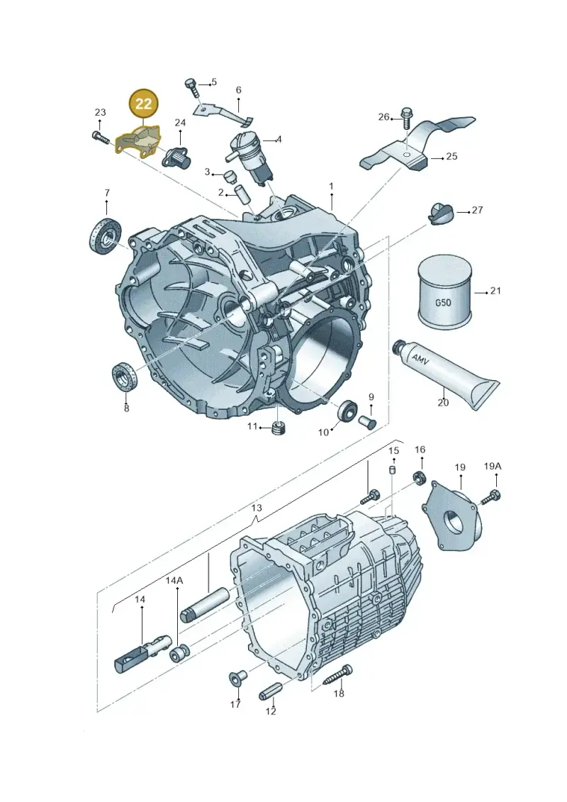 8D0311711 — Skoda SUPERB                 02> (2001-) diagram 218301300, position 22