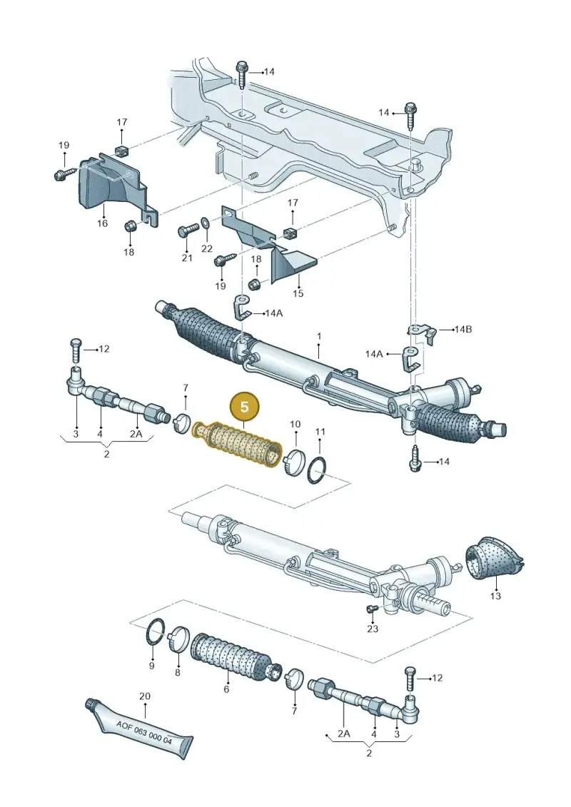 8D0419831K — Skoda SUPERB                 02> (2001-) diagram 223422420, position 5