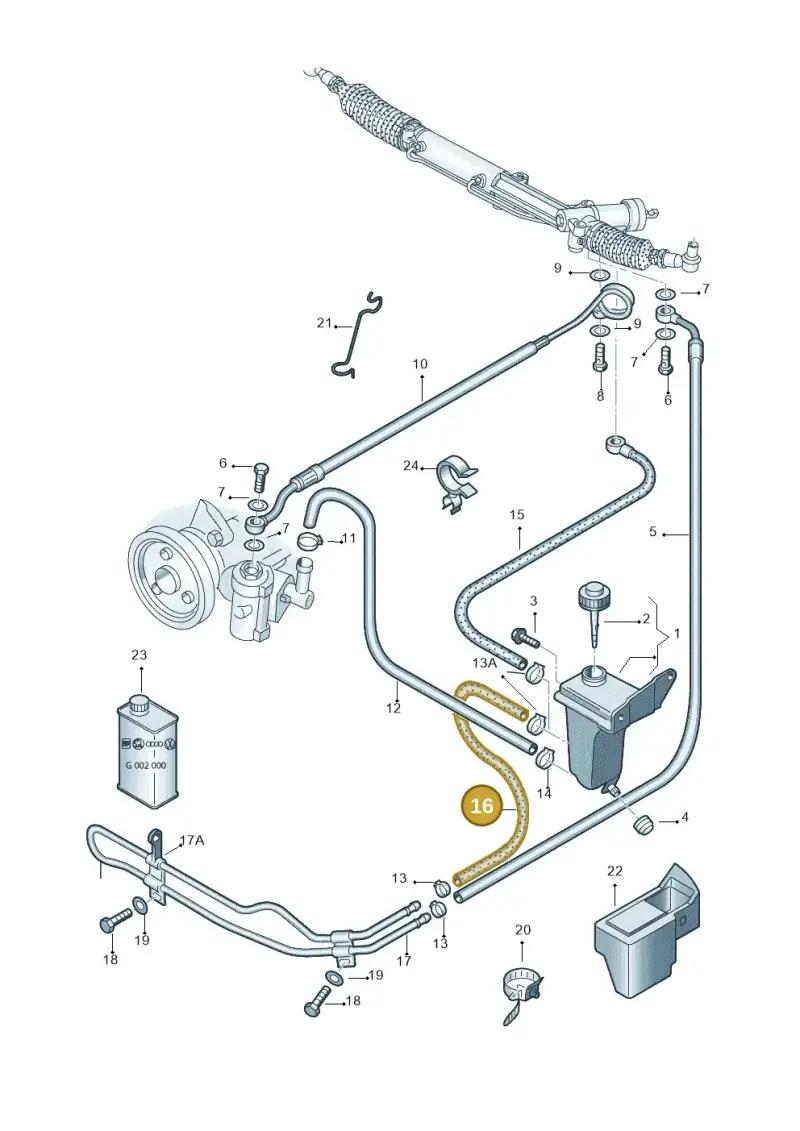 8D0422891C — Skoda SUPERB                 02> (2001-) diagram 265422500, position 16