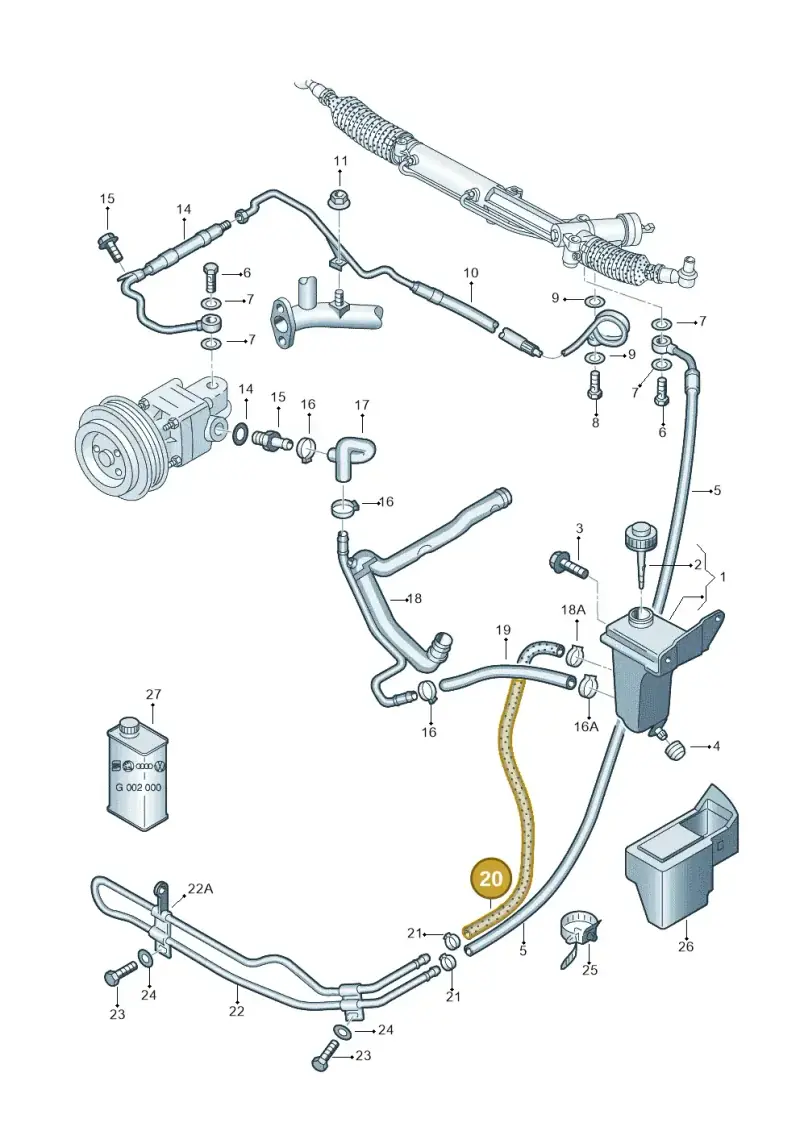 8D0422891C — Skoda SUPERB                 02> (2001-) diagram 265422600, position 20
