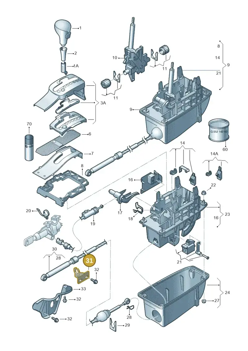 8D0713281C — Skoda SUPERB                 02> (2001-) diagram 195713150, position 31