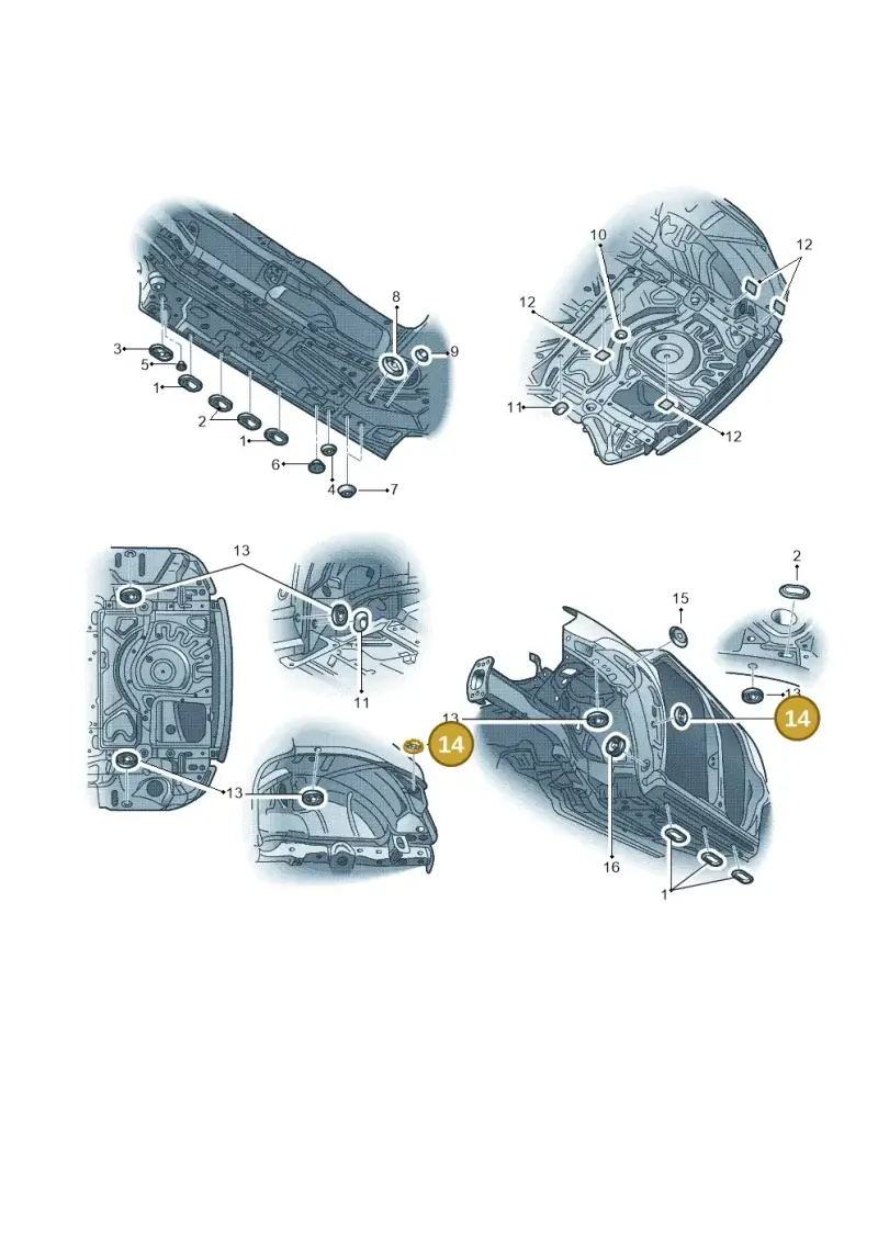 8D0804297 — Skoda Yeti (2013-2017) diagram 666803360, position 14