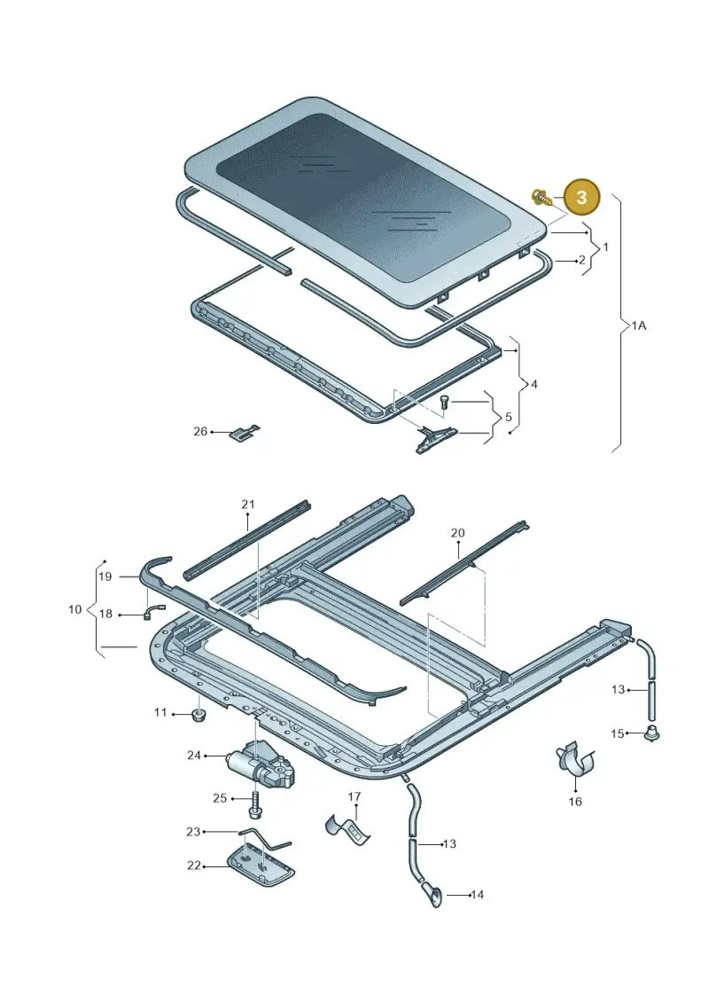 8D0877721B — Skoda Fabia Scout (2010-2014) diagram 608877100, position 3