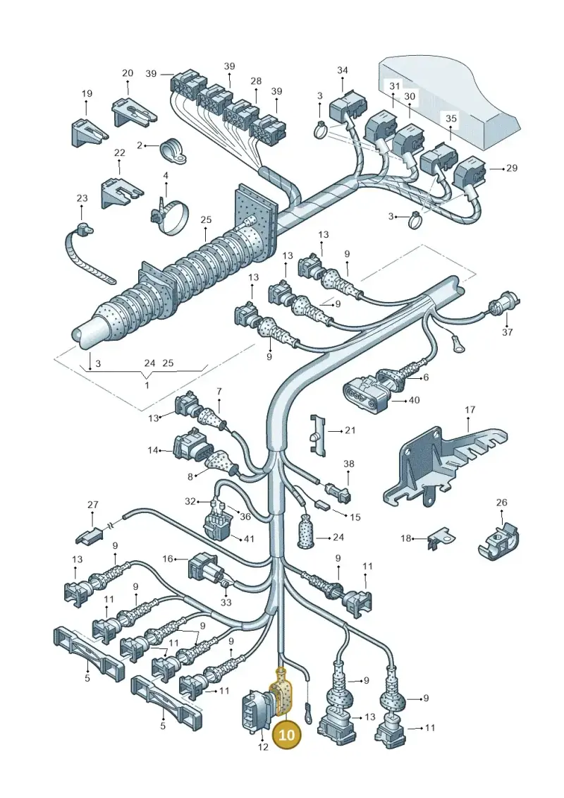 8D0906102A — Skoda SUPERB                 02> (2001-) diagram 156971140, position 10