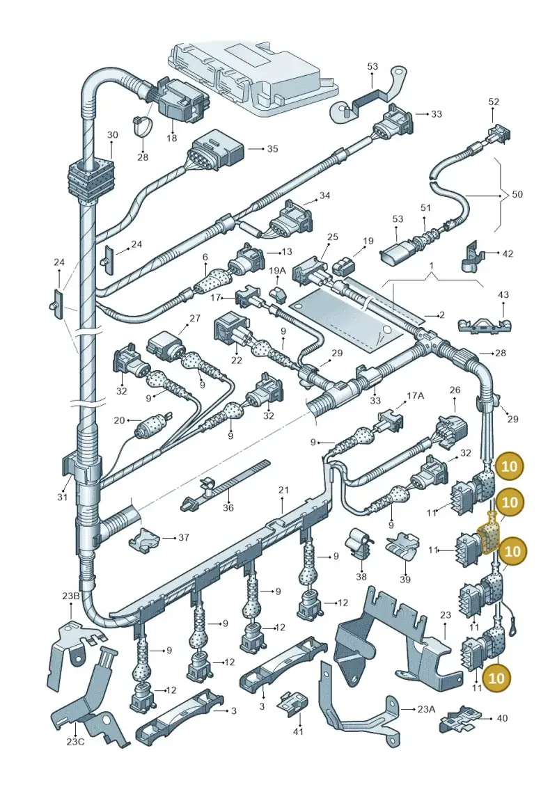 8D0906102A — Skoda OCTAVIA/COMBI/4X4      01> (2000-) diagram 252971100, position 10