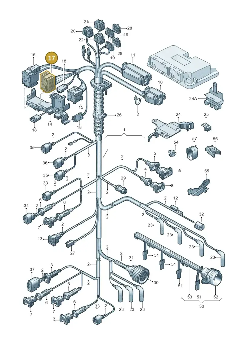 8D0937528 — Skoda SUPERB                 02> (2001-) diagram 265971230, position 17