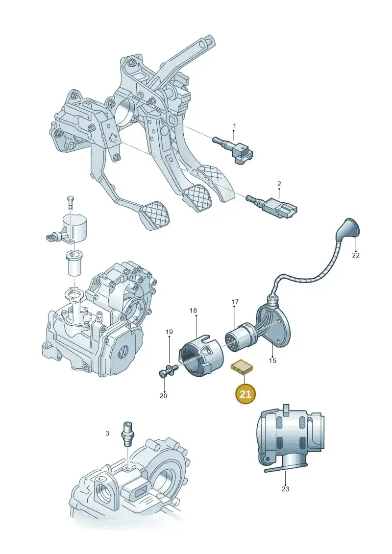 8D0971701 — Skoda FABIA/COMBI            05> (2004-) diagram 225945500, position 21