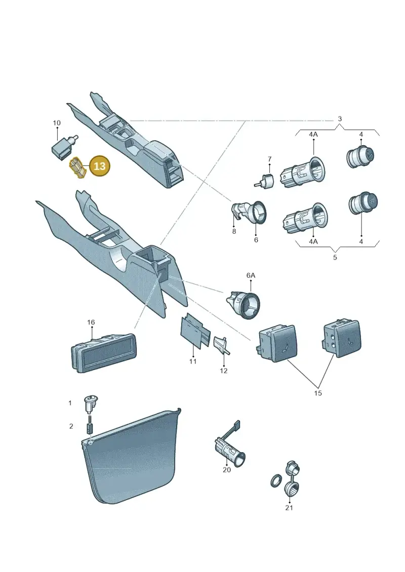 8D0972623AA — Skoda Superb (2013-2015) diagram 632919700, position 13