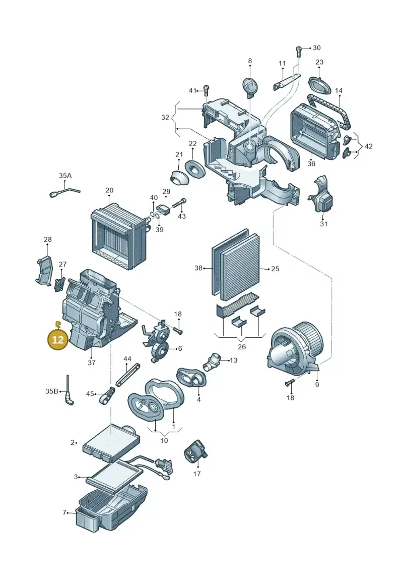 8D1820245 — Skoda Rapid Ambition (2011-2021) diagram 253820100, position 12