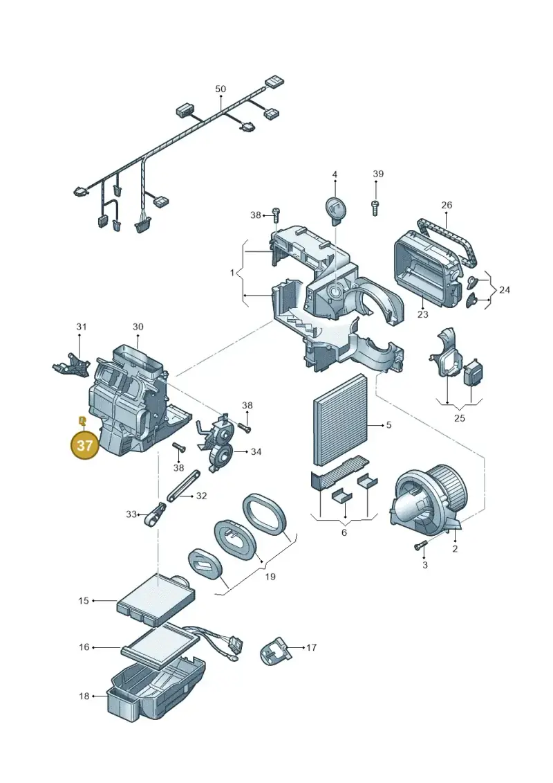 8D1820245 — Skoda Fabia (2014-2022) diagram 773819100, position 37