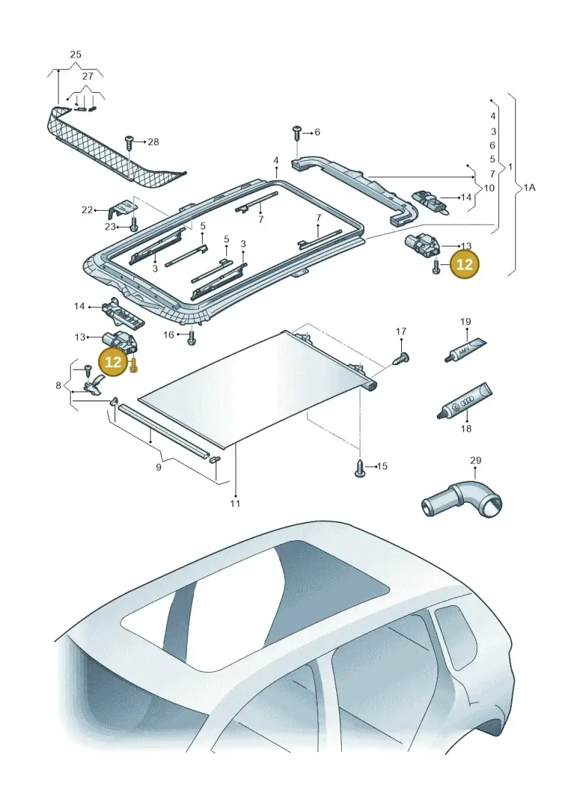 8D9877721 — Skoda Yeti (2013-2017) diagram 666877100, position 12