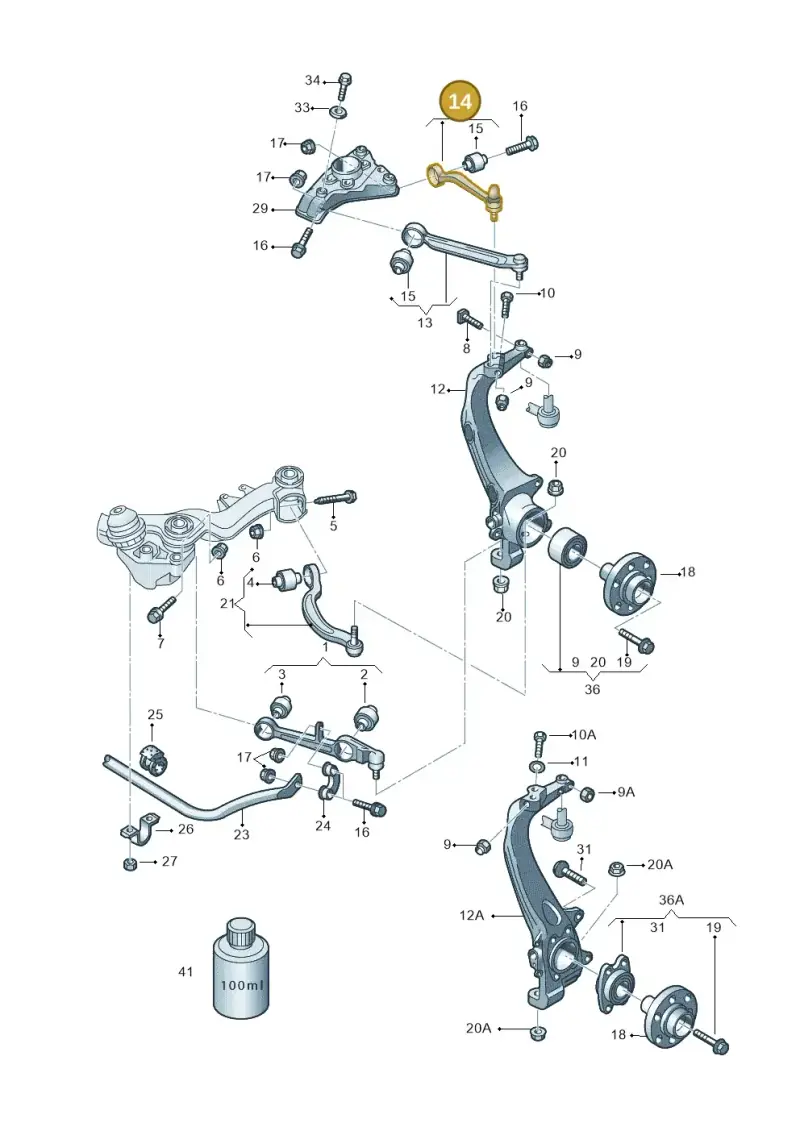 8E0407509A — Skoda SUPERB                 02> (2001-) diagram 195407000, position 14