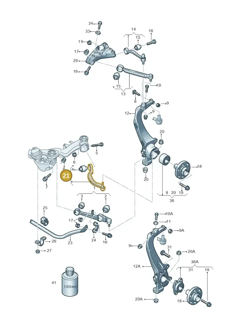 8E0407693AG — Skoda SUPERB                 02> (2001-) diagram 195407000, position 21