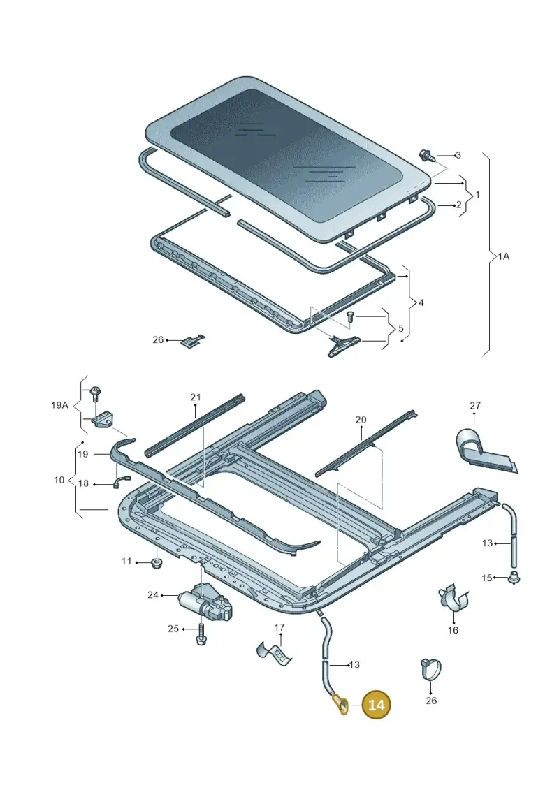 8E0877242 — Skoda Superb (2013-2015) diagram 632877100, position 14