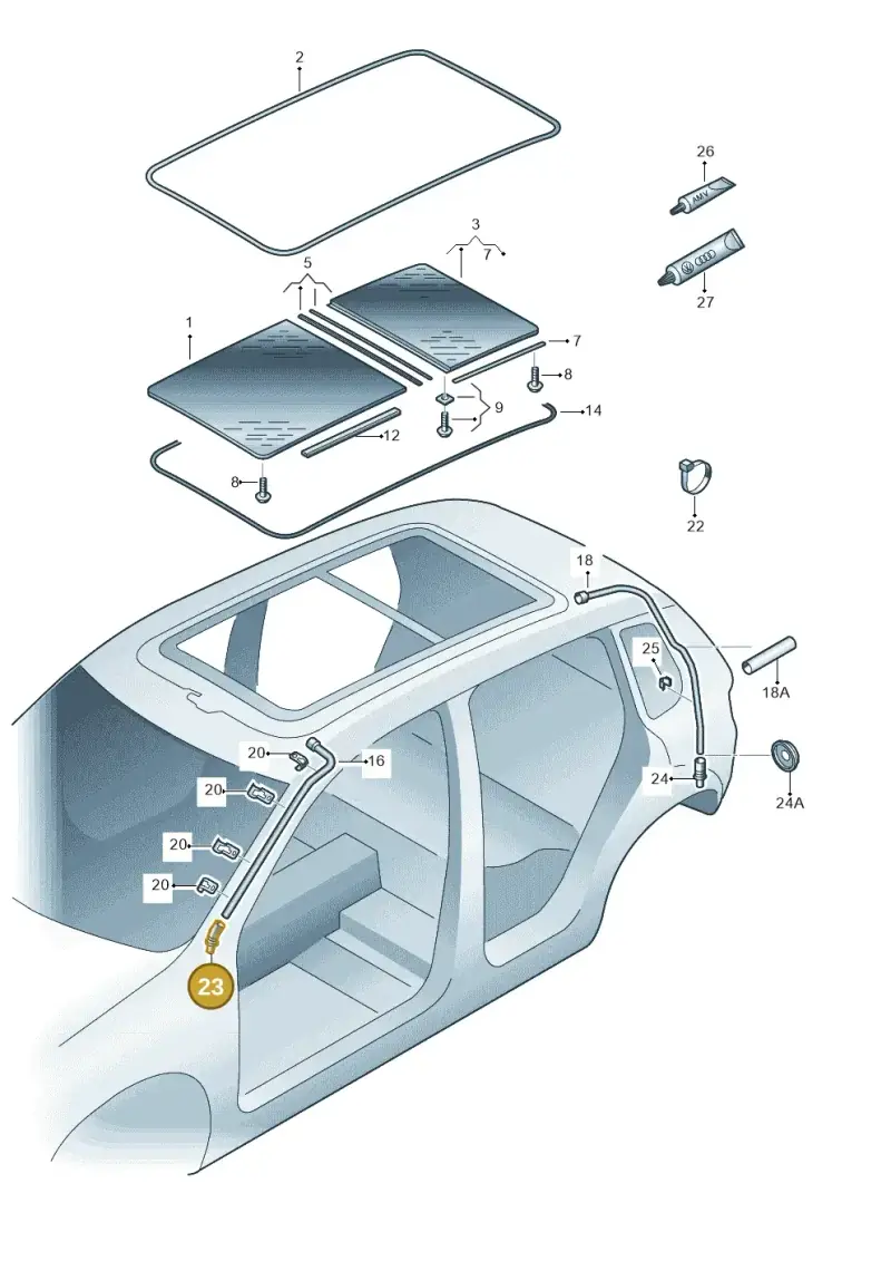 8E0877242 — Skoda Yeti (2013-2017) diagram 666877200, position 23