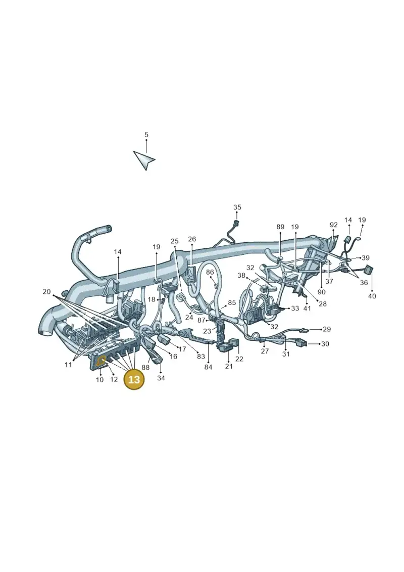 8E0937527 — Skoda Superb (2013-2015) diagram 632971870, position 13