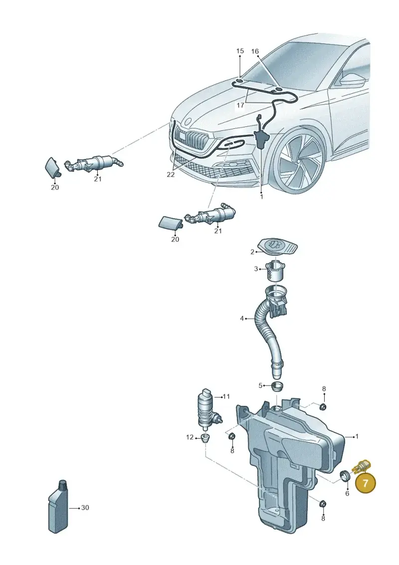 8E0955465A — Skoda Kamiq (2019-) diagram 584955010, position 7