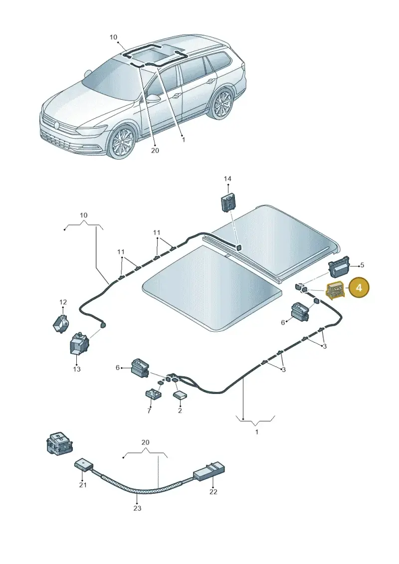 8E0972416A — Skoda Kodiaq (2018-2022) diagram 793972420, position 4