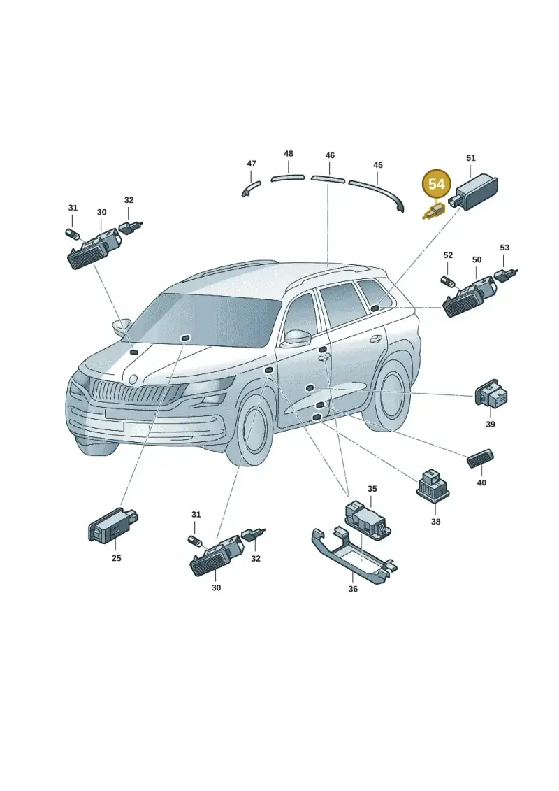 8E0972623 — Skoda Kodiaq (2018-2022) diagram 804947006, position 54