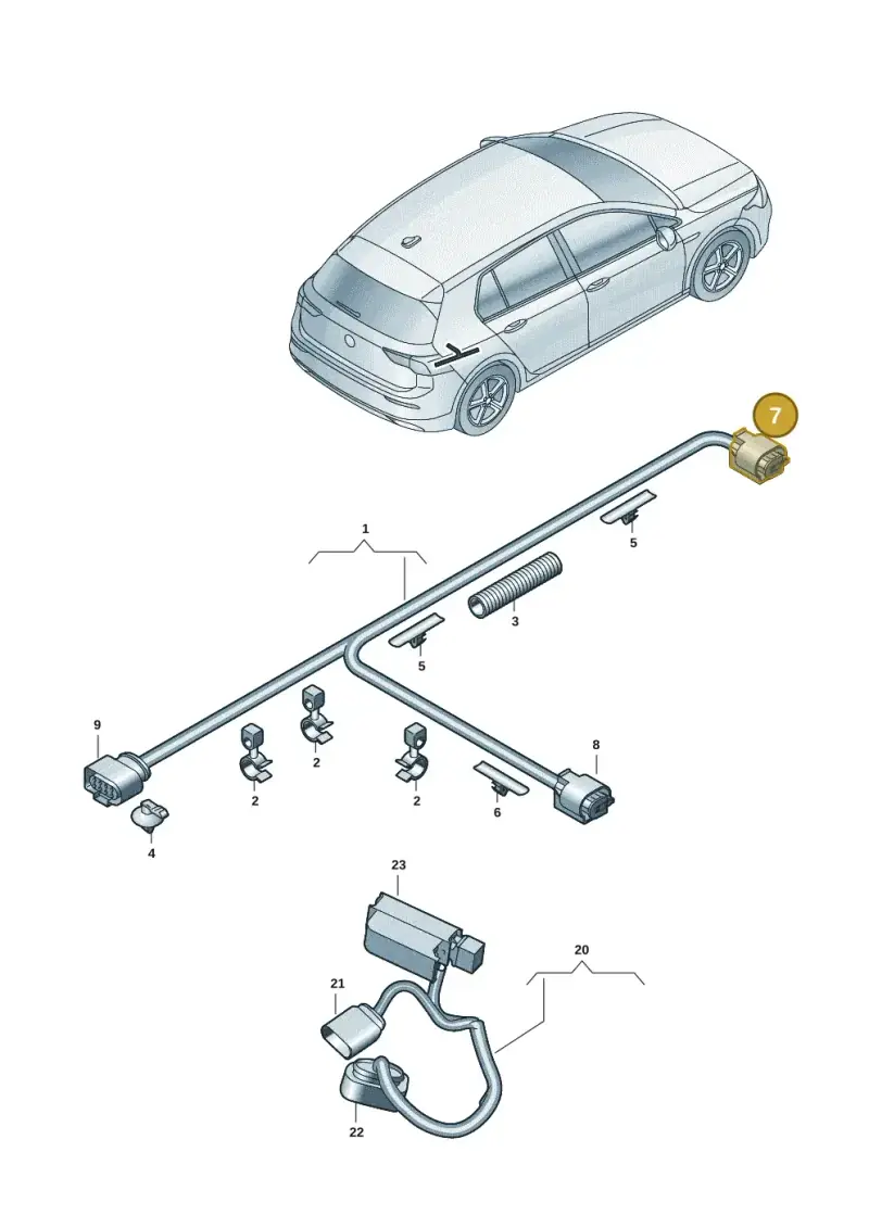8E0973202A — Skoda Octavia (2019-2024) diagram 5h0972050, position 7