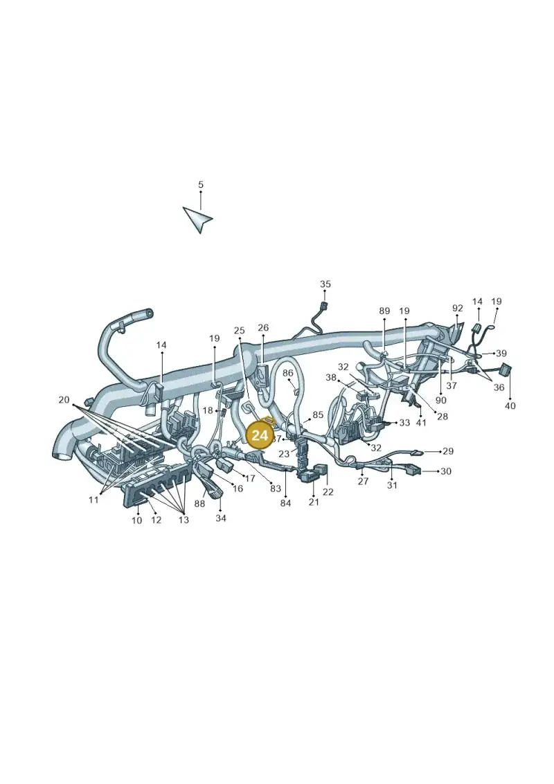 8J0972586 — Skoda Superb (2013-2015) diagram 632971870, position 24
