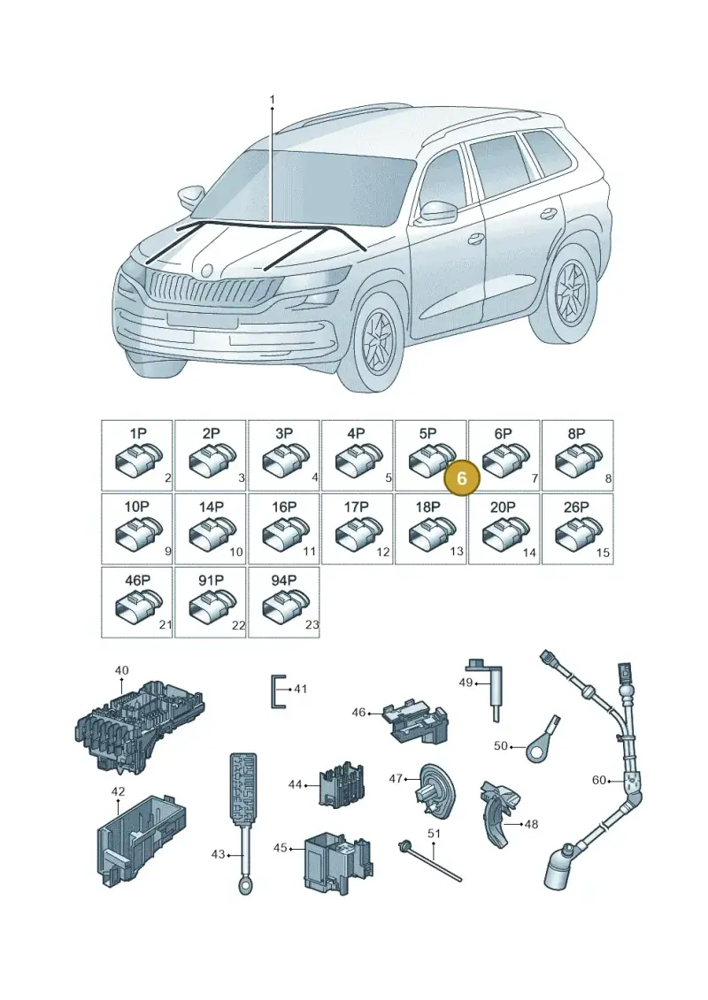 8K0971921D — Skoda Kodiaq (2018-2022) diagram 804971080, position 6
