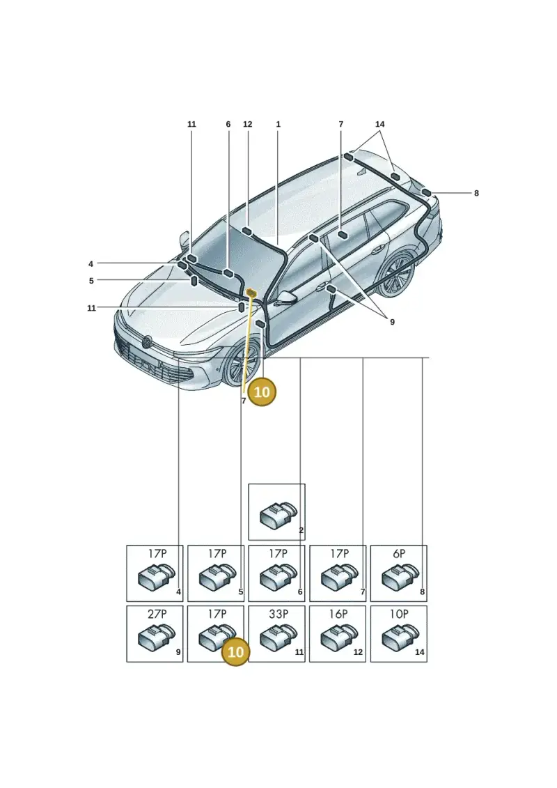 8K0972483E — Skoda Superb Combi (2023-) diagram 3j0972000, position 10