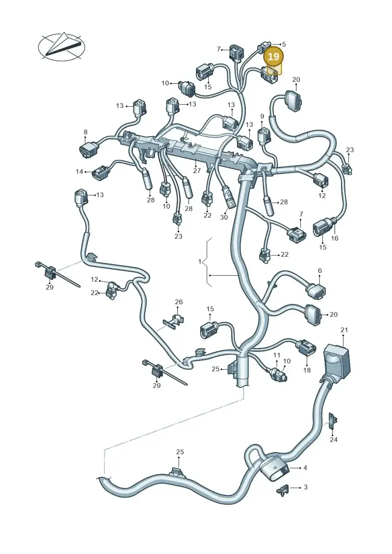 8K0973703E — Skoda Kamiq (2019-) diagram 837971150, position 19