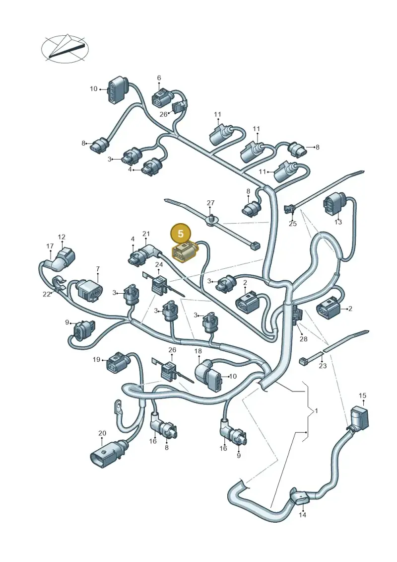 8K0973705B — Skoda Fabia (2021-) diagram 746971150, position 5