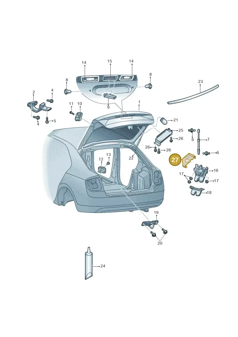 8K9827645 — Skoda Octavia (2012-2017) diagram 753827100, position 27