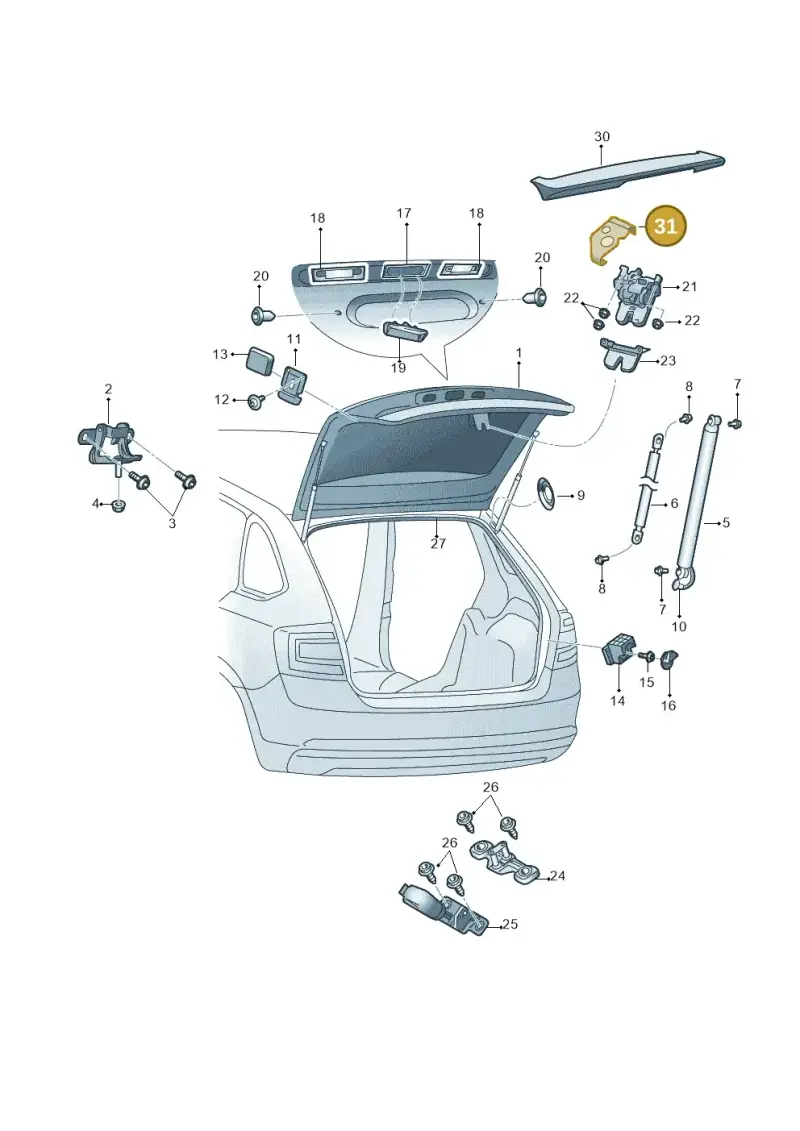 8K9827645 — Skoda Octavia (2012-2017) diagram 753827200, position 31