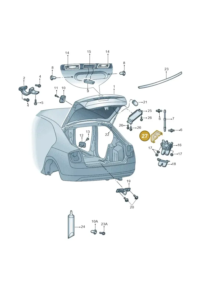 8K9827645 — Skoda Octavia (2017-2020) diagram 805827010, position 27