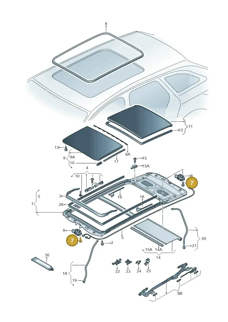 8K9898057B — Skoda Octavia (2017-2020) diagram 753877200, position 7