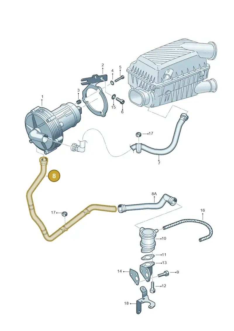 8L0133817 — Skoda OCTAVIA/COMBI/4X4      01> (2000-) diagram 252131070, position 8