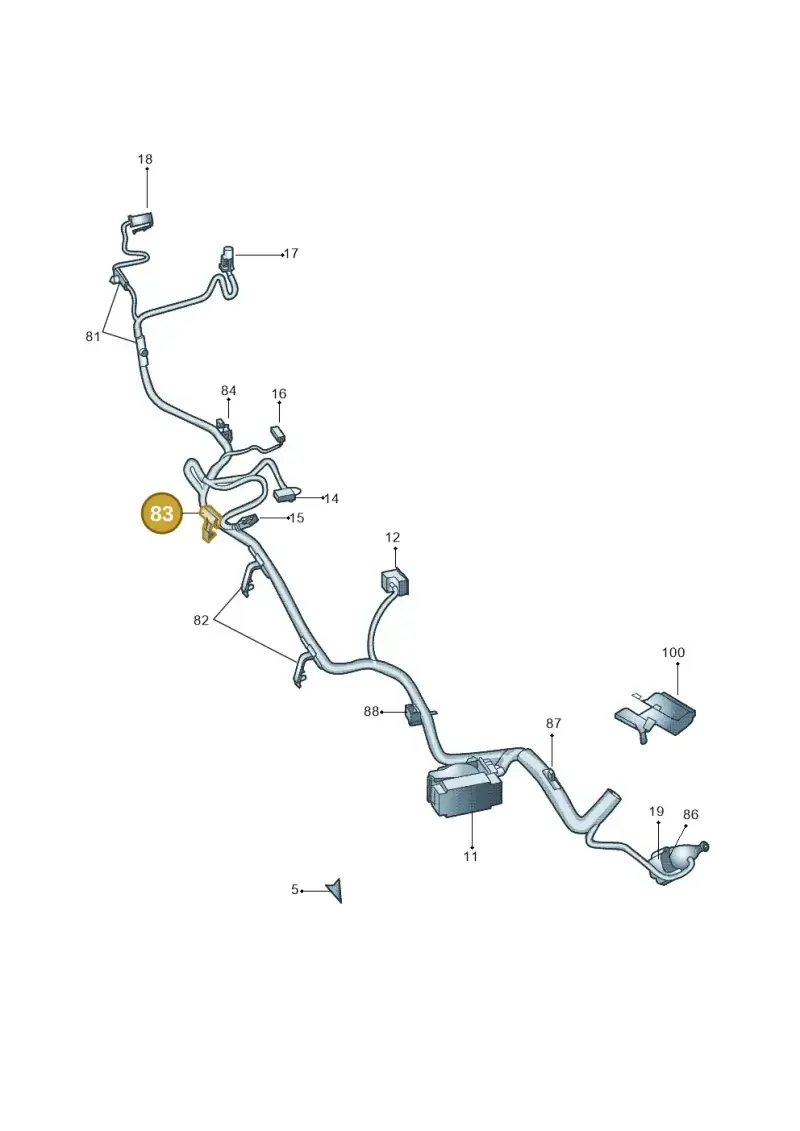 8L0971848A — Skoda Yeti (2013-2017) diagram 666971920, position 83