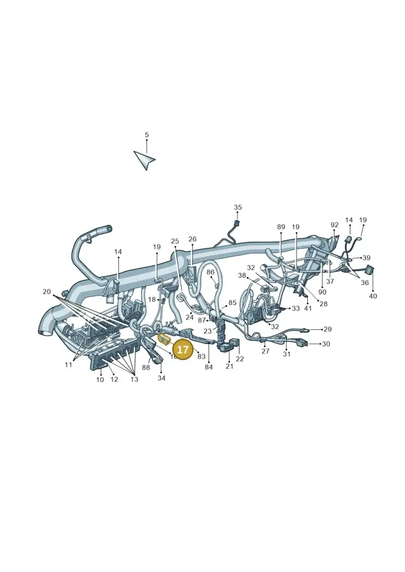 8L0971883 — Skoda Superb (2013-2015) diagram 632971870, position 17