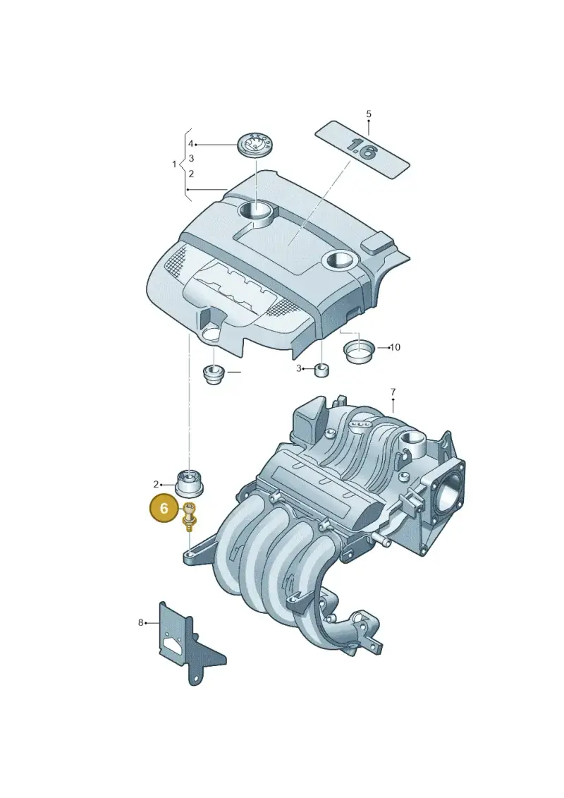 8L9103951 — Skoda Octavia ambiente (2008-2013) diagram 419103800, position 6