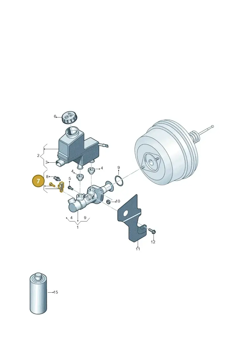 8P0698459B — Skoda Octavia (2017-2020) diagram 746611100, position 7